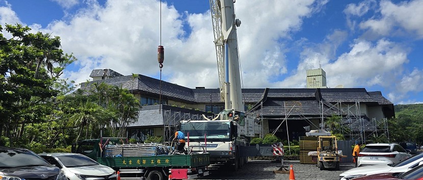 台中系統式鷹架施工安全現場
