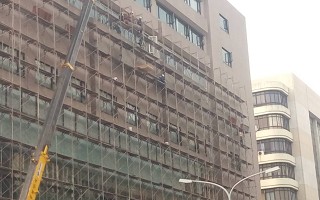 台中鷹架施工現場